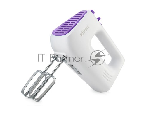 Миксер ручной Kitfort КТ-3067-1 400Вт белый/фиолетовый