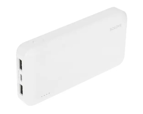 [ Аксессуар] Внешний аккумулятор Power Bank Xiaomi (Mi) SOLOVE 20000mAh белый 18W Quick Charge 3.0. Dual USB с 2xUSB выходом