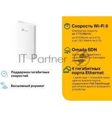 Точка доступа TP-Link EAP615-Wall AX1800 10/100/1000BASE-TX