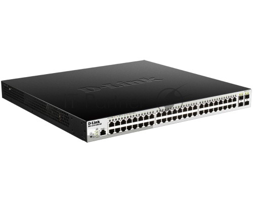 Управляемый коммутатор 2 уровня D-Link DGS-1210-52MP/ME/B2A PROJ с 48 портами 10/100/1000Base-T с поддержкой PoE и 4 портами 1000Base-X SFP