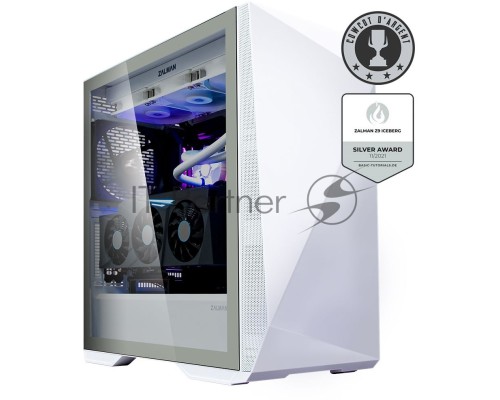 Компьютерный корпус Zalman Z9 Iceberg белый без БП ATX 3x120mm 2x140mm 4xUSB2.0 audio bott PSU
