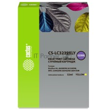 Картридж струйный Cactus CS-LC3239XLY желтый (52мл) для Brother HL-J6000DW/J6100DW