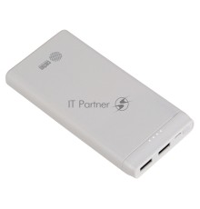 Мобильный аккумулятор Cactus CS-PBFSMT-10000 10000mAh 2.1A 2xUSB белый