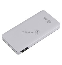Мобильный аккумулятор Cactus CS-PBFSKT-10000 10000mAh 2.1A 2xUSB белый