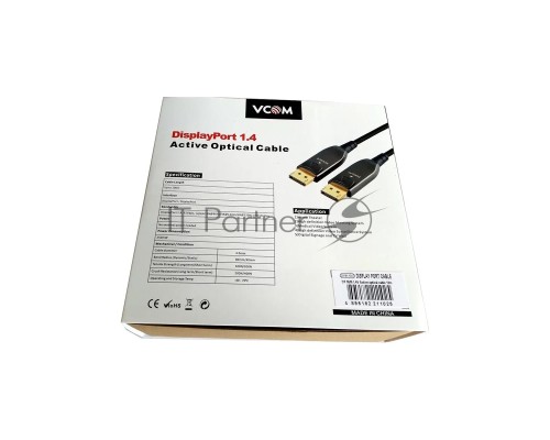 Активный оптический кабель VCOM  DP1.4 32GBs/8K@60Hz 15м <D3751-15M>