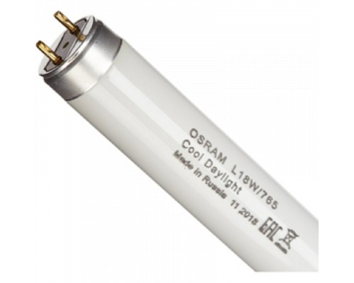 [Люминисцентные лампы] Лампа люминесцентная Osram Б0014028 Basic 18Вт 6500К G13 холодный белый свет