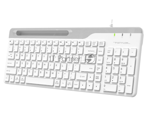 Клавиатура A4Tech Fstyler FK25 белый/серый USB slim