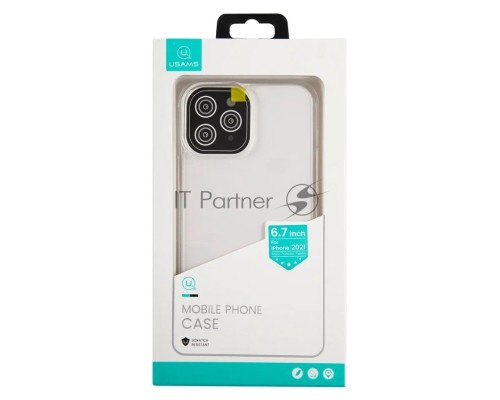 Чехол для Apple iPhone 13 Pro Max Usams US-BH763 прозрачный (УТ000028108)