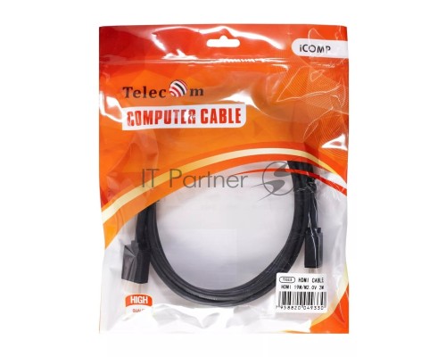 Кабель HDMI-19M --- HDMI-19M ver 2.0+3D/Ethernet ,2m Telecom <TCG215-2M>