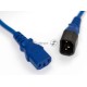 Кабель Hyperline PWC-IEC13-IEC14-0.5-BL кабель питания монитор-компьютер IEC 320 C13 - IEC 320 C14 (3x0.75), 10A, прямая вилка, 0.5 м, цвет синий