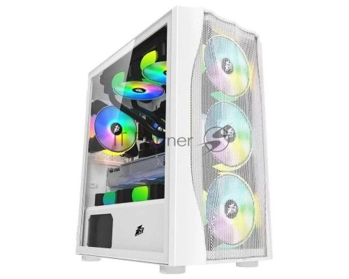 Компьютерный корпус 1STPLAYER FIREBASE X3-M White / mATX, TG / 4x120mm LED fans inc. / X3-M-WH-4F1-W