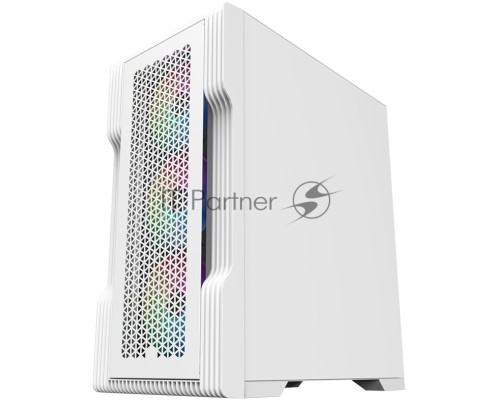 Компьютерный корпус 1STPLAYER TRILOBITE T3 White / mATX, TG / 4x 120mm LED fans inc. / T3-WH-4F1-W