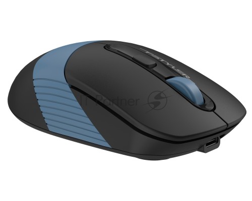 Мышь беспроводная A4Tech Fstyler FB10C черный/синий, 2000 dpi, радиоканал, Bluetooth, USB, кнопки - 4