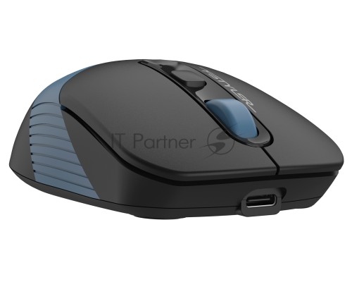 Мышь беспроводная A4Tech Fstyler FB10C черный/синий, 2000 dpi, радиоканал, Bluetooth, USB, кнопки - 4