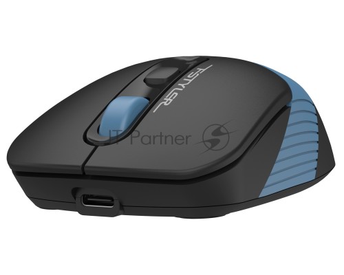 Мышь беспроводная A4Tech Fstyler FB10C черный/синий, 2000 dpi, радиоканал, Bluetooth, USB, кнопки - 4