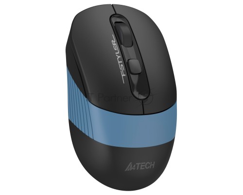 Мышь беспроводная A4Tech Fstyler FB10C черный/синий, 2000 dpi, радиоканал, Bluetooth, USB, кнопки - 4