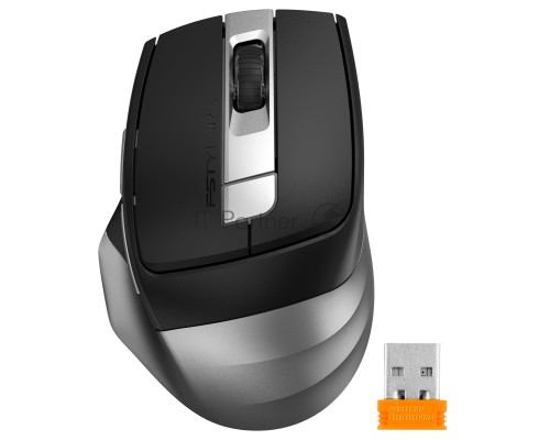 Мышь беспроводная A4Tech Fstyler FB35C серый/черный, 2000 dpi, радиоканал, Bluetooth, USB, кнопки - 6