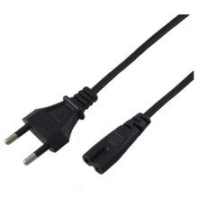 Rexant (11-1101) Шнур сетевой, вилка СЕЕ 7/16 - разъем IEC 320 C7, кабель 2x0,5 мм?, длина 1,8 метра (PE пакет) 