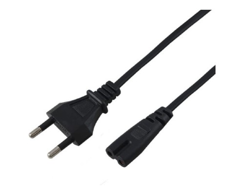 [Кабели USB и переходники] Rexant (11-1101) Шнур сетевой, вилка СЕЕ 7/16 - разъем IEC 320 C7, кабель 2x0,5 мм?, длина 1,8 метра (PE пакет) 