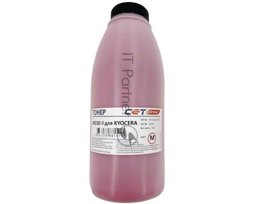 Тонер Cet PK210 OSP0210M-100 пурпурный бутылка 100гр. для принтера Kyocera Ecosys P6230cdn/6235cdn/7040cdn
