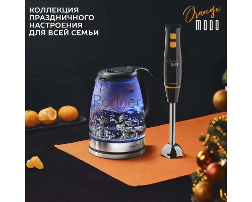 Чайник электрический Scarlett SC-EK27G36 1.8л. 1800Вт черный (корпус: стекло)