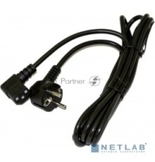 Кабель питания Hyperline PWC-IEC13A-SHM-5.0-BK (Schuko+C13 (угловая)) (3x1.0), 10A, угловая вилка, 5м, цвет черный