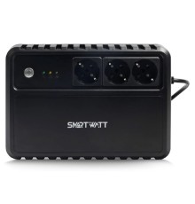 SMARTWATT UPS SAFE 400 {линейно-интерактивный, 400/240 ВА/Вт, напольный, LED индикация, Shuko socket CEE7/4 - 3 шт}