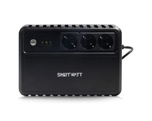 [Смартватт] SMARTWATT UPS SAFE 400 {линейно-интерактивный, 400/240 ВА/Вт, напольный, LED индикация, Shuko socket CEE7/4 - 3 шт}