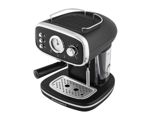Кофемашина рожковая Maunfeld MF-736BK чёрный, исп. кофе - молотый, 1.2 л, 1100 Вт, 15 Бар.