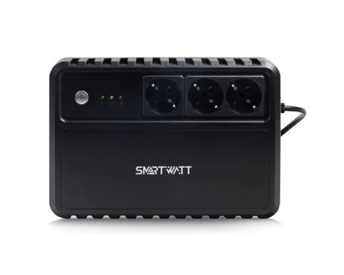 [Смартватт] SMARTWATT UPS SAFE 600 {линейно-интерактивный, 600/360 ВА/Вт, напольный, LED индикация, Shuko CEE7/4 - 3 шт}
