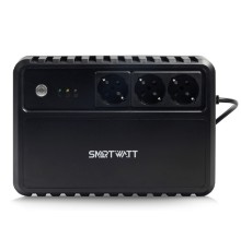 SMARTWATT UPS SAFE 1000 {линейно-интерактивный, 1000/600 ВА/Вт, напольный, LED индикация, Shuko CEE7/4 - 3 шт}