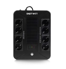 SMARTWATT UPS SAFE PRO 600 {линейно-интерактивный, 600/360 ВА/Вт, напольный/настенный, LED индикация, Shuko CEE7/4 - 8 шт. (4 шт. с резервным питанием, 4 шт. - сетевой фильтр}