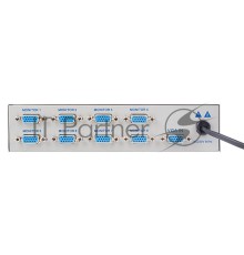 Делитель гнездо VGA на 8 гнезд VGA, 150 МГц, металл  REXANT