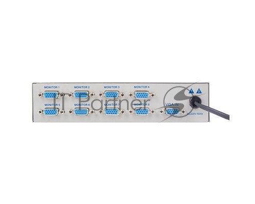 Делитель гнездо VGA на 8 гнезд VGA, 150 МГц, металл  REXANT