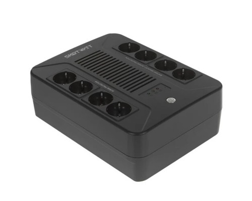 [Смартватт] SMARTWATT UPS SAFE PRO 1000 {линейно-интерактивный,1000/600 ВА/Вт, напольный/настенный, LED индикация, Shuko CEE7/4 - 8 шт. (4 шт. с резервным питанием, 4 шт. - сетевой фильтр}