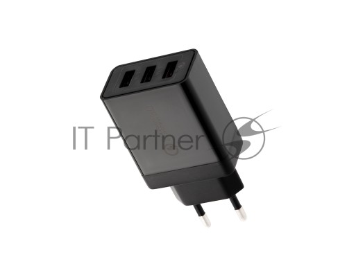Сетевое зарядное устройство-переходник REXANT 3xUSB адаптер, 30W черное