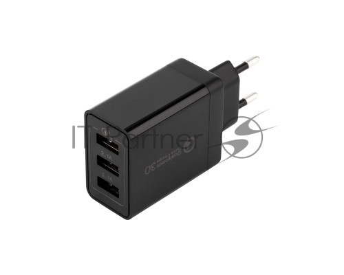 Сетевое зарядное устройство-переходник REXANT 3xUSB адаптер, 30W черное