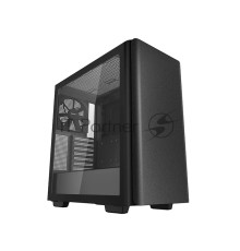 Корпус Deepcool CK500 без БП, боковое окно (закаленное стекло), 1x140мм вентилятор спереди и 1x140мм вентилятор сзади, черный, ATX