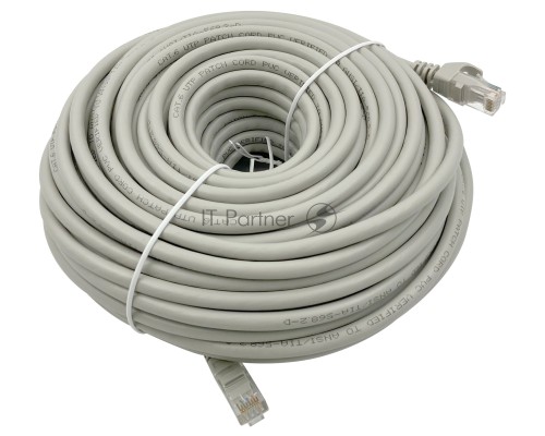 Патч-корд Buro Basic UTP 4 пары cat6 CCA molded 30м серый RJ-45 (m)-RJ-45 (m)