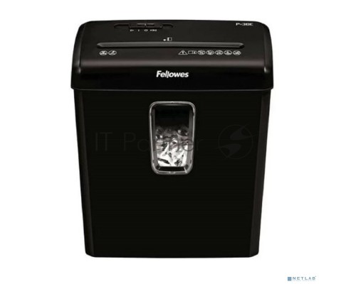 Шредер Fellowes® Powershred® P-30C, DIN P-4, 4х34 мм, 6 лст., 15 лтр.