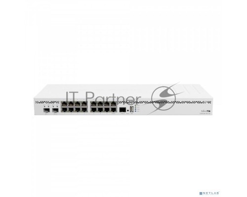 Маршрутизатор CCR2004-16G-2S+ Cloud Core Router 2004-16G-2S+ with Annapurna Labs Alpine v2 CPU with 4x ARMv8-A Cortex-A57 cores running at 1.7GHz, 4GB of DDR4 RAM, 128MB NAND storage, 16 x Gbit LAN, 2x SFP+ ports, 1U rackmount case, Dual PSU, RouterOS L6