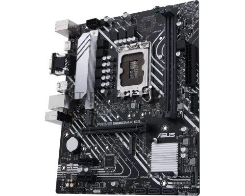 Материнская плата ASUS PRIME B660M-K D4, Socket LGA 1700, Intel B660, 2xDDR4, 4xSATA, 2xM.2, 1xPCI-E 4.0 x16, 2xPCI-E x1, 1xHDMI, 1xVGA, 1x 1Gb LAN, 4xUSB-A 3.2 Gen 1, 2xUSB-A 2.0, 3x3.5 мм, 7.1, mATX