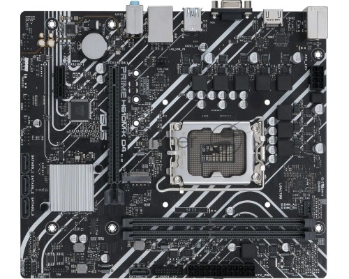 Материнская плата ASUS PRIME H610M-K D4, LGA 1700, Intel H610, 2xDDR4, 4xSATA, 1xM.2, 1xPCI-E 4.0 x16, 1xPCI, 1xHDMI, 1xVGA, 1x 1Gb LAN, 2xUSB-A 2.0, 2xUSB-A 3.2 Gen 1, 3x3.5 мм, 7.1, Micro-ATX
