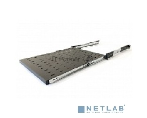 Полка выдвижная Hyperline TSS3-600-RAL9004 c 19'' креплением, глубина 600 мм, нагрузка до 20 кг, для шкафов TTB глубиной 800-1200мм, цвет черный (RAL 9004)