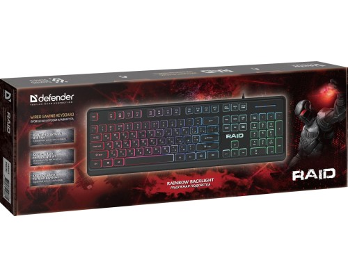 Клавиатура DEFENDER USB RAID GK-778DL RU 45778