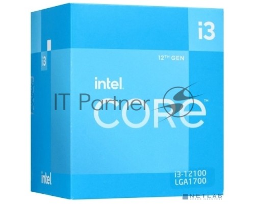 Процессор Intel Original Core i3 12100 Soc-1700 (BX8071512100 S RL62) (3.3GHz/Intel UHD Graphics 730) Box
