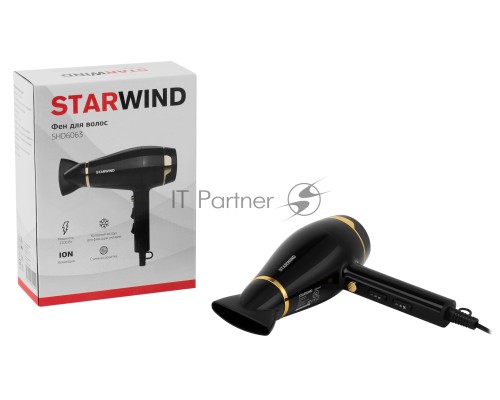 Фен Starwind SHD 6063 2200Вт черный/хром