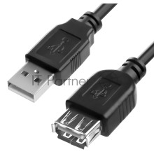 Удлинитель 2.5m USB 2.0, AM/AF, черный Удлинитель 2.5m USB 2.0, AM/AF, черный