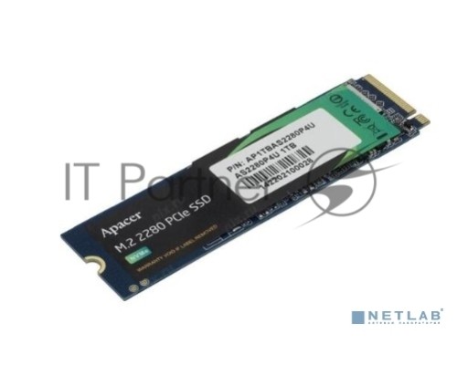 Накопитель SSD Apacer 1TB AS2280P4U M.2 PCIe Gen3x4, R3500/W3000 Mb/s, MTBF 1.8M, 3D NAND, NVMe, Retail (AP1TBAS2280P4U-1)