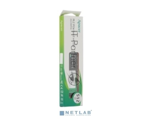 Накопитель SSD Apacer 512Gb M.2 PCIe AS2280P4U PCIe Gen3x4, R3500/W2300 Mb/s, MTBF 1.8M, 3D NAND, NVMe, Retail (AP512GAS2280P4U-1)